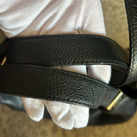 Furla Black pebbled leather two way handbag shoulder bag - Picture 11 of 16